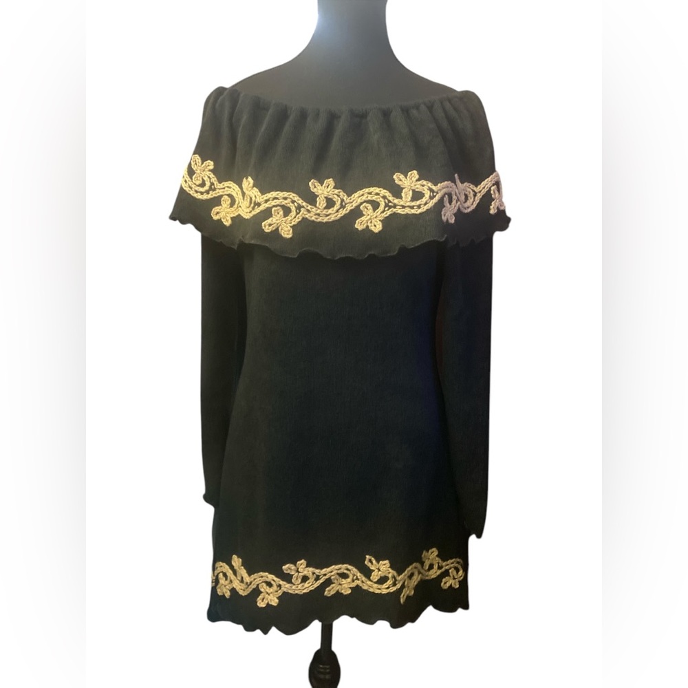 Bronte Black Dress With Embroidery Details GUC S